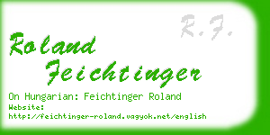 roland feichtinger business card